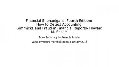 Financial Shenanigans, Fourth Edition:  How to Detect Accounting  Gimmicks and Fraud in Financial Reports- Howard M. Schilit