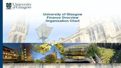 University of Glasgow  Finance Overview  Organisation Chart