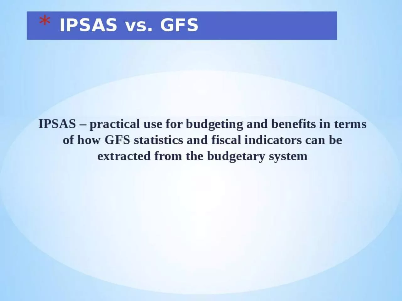 PPT-IPSAS vs. GFS