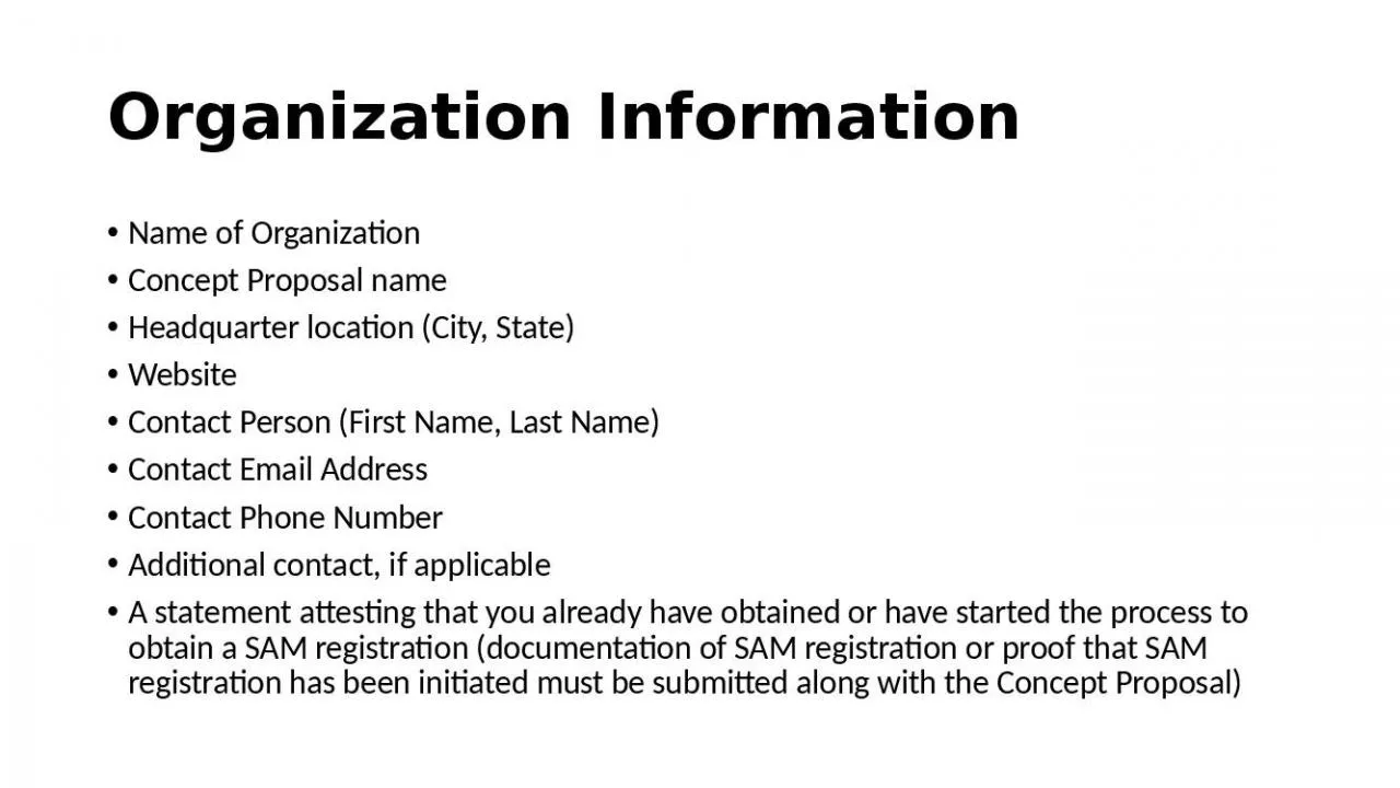 PPT-Organization Information