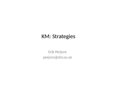 KM: Strategies