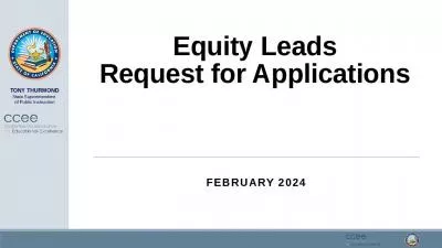 Equity Leads Request for Applications