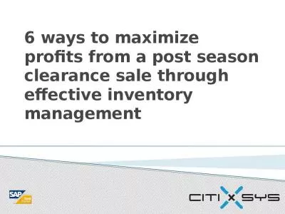 6 ways to maximize profits from a post season clearance sale through effective inventory