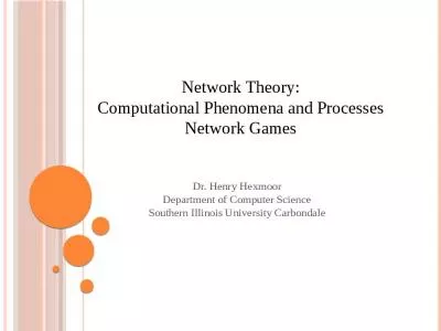 Network Theory: Computational Phenomena and Processes Network Games