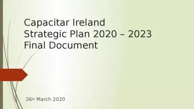 Capacitar Ireland  Strategic Plan 2020   2023  Final Document