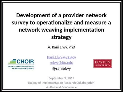 Development of a provider network survey to operationalize and measure a network weaving implementation strategy