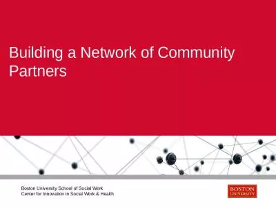 Building a Network of Community Partners