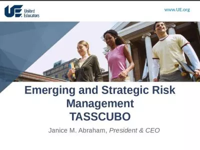 Emerging and Strategic Risk Management TASSCUBO