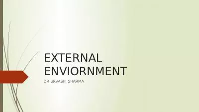 EXTERNAL ENVIORNMENT