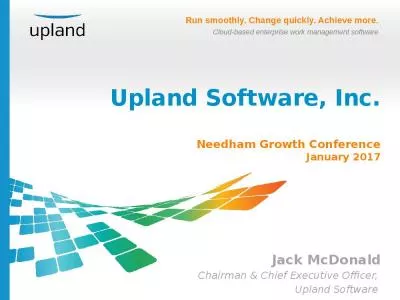 Upland Software, Inc. Needham Growth Conference January 2017