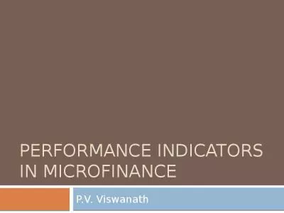 Performance indicators in microfinance