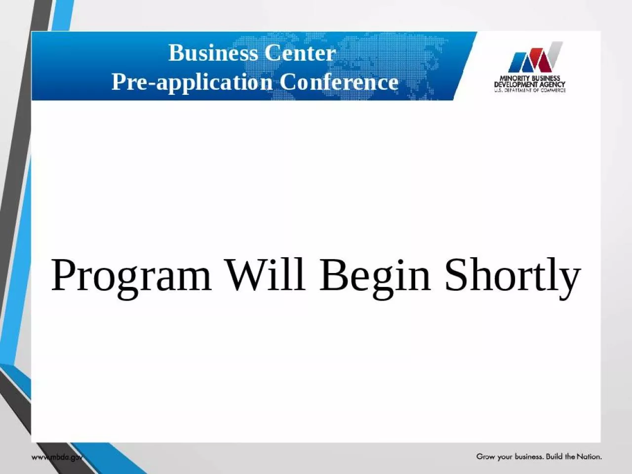 PPT-Business Center Pre-application Conference