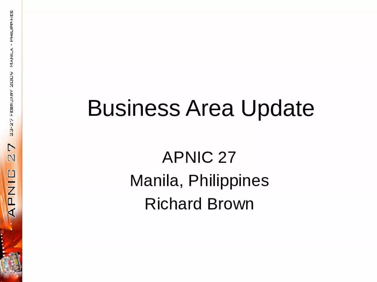 PPT-Business Area Update