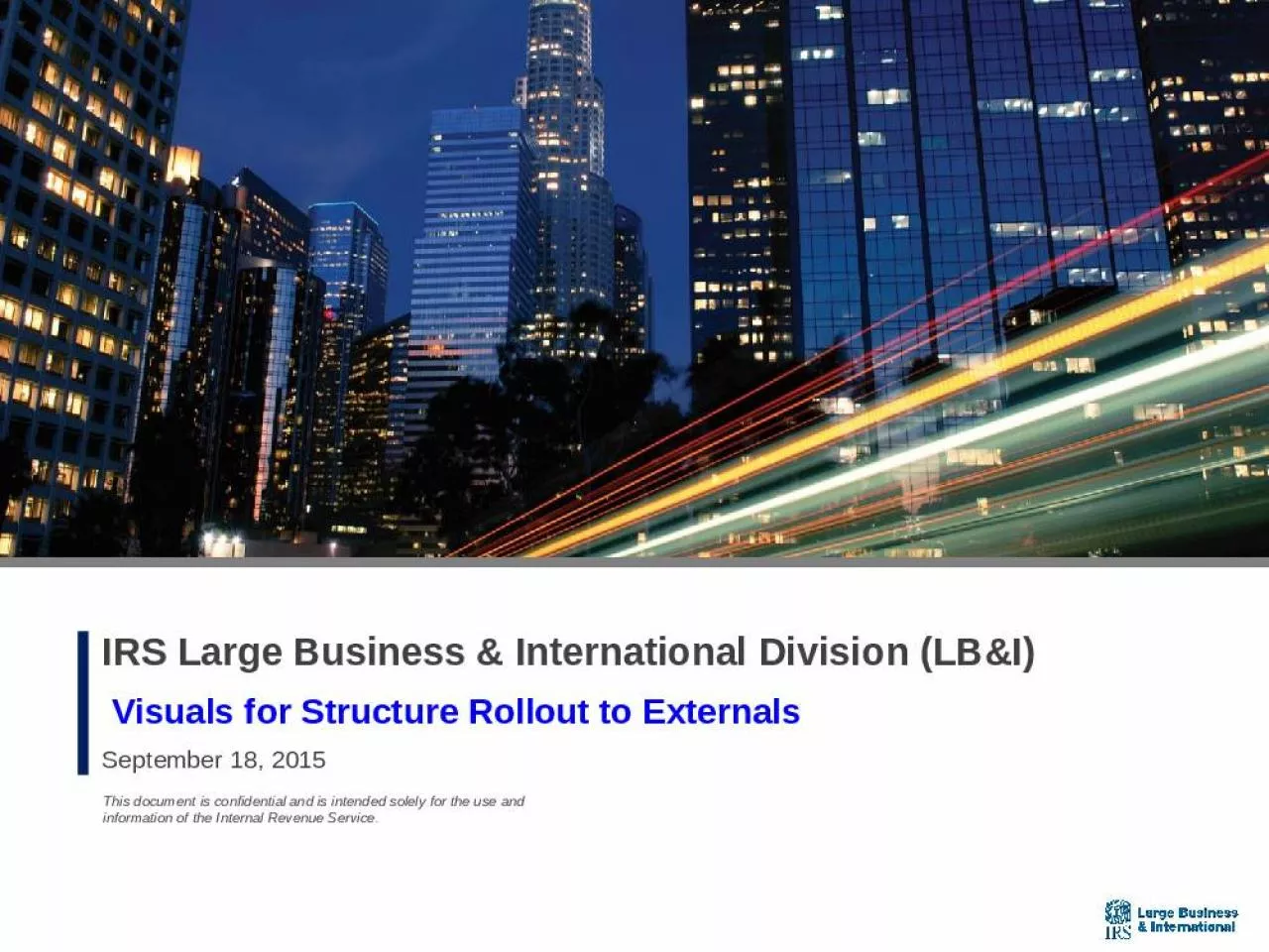 PPT-IRS Large Business & International Division (LB&I)