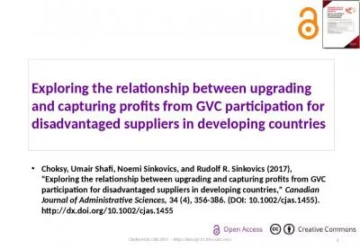 Exploring the relationship between upgrading and capturing profits from GVC participation for disadvantaged suppliers in developing countries