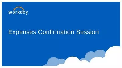 Expenses Confirmation Session