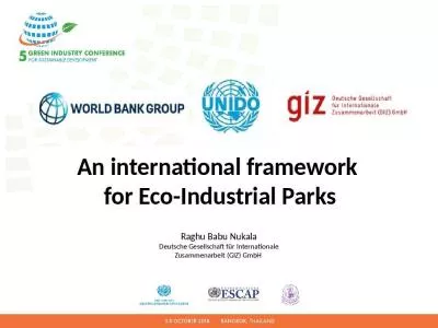 An international framework  for Eco-Industrial Parks