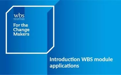 Introduction WBS module applications