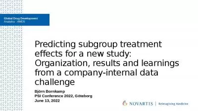 Predicting subgroup treatment effects for a new study: Organization, results and learnings