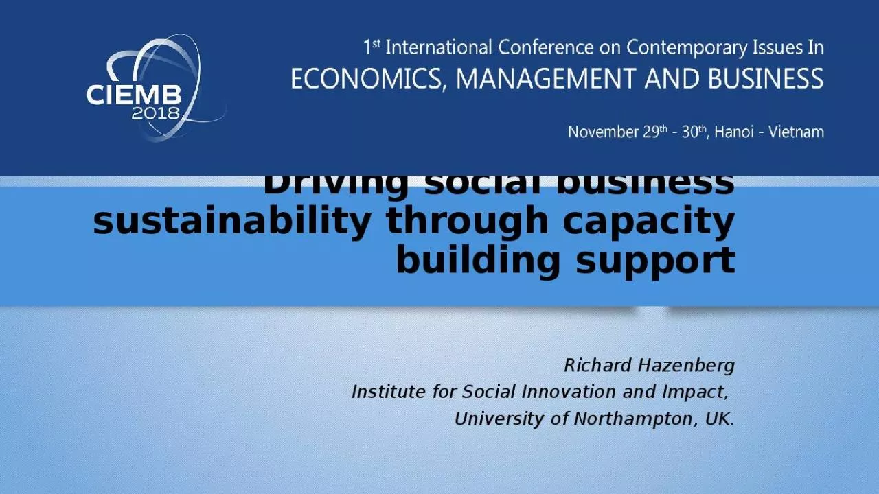 PPT-Driving social business sustainability through capacity building support