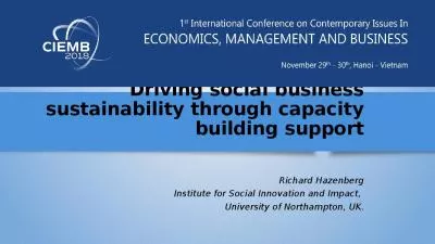 Driving social business sustainability through capacity building support