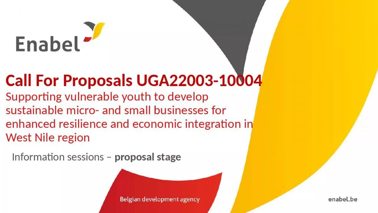 PPT-Call For Proposals UGA22003-10004 Supporting vulnerable youth to develop sustainable micro-