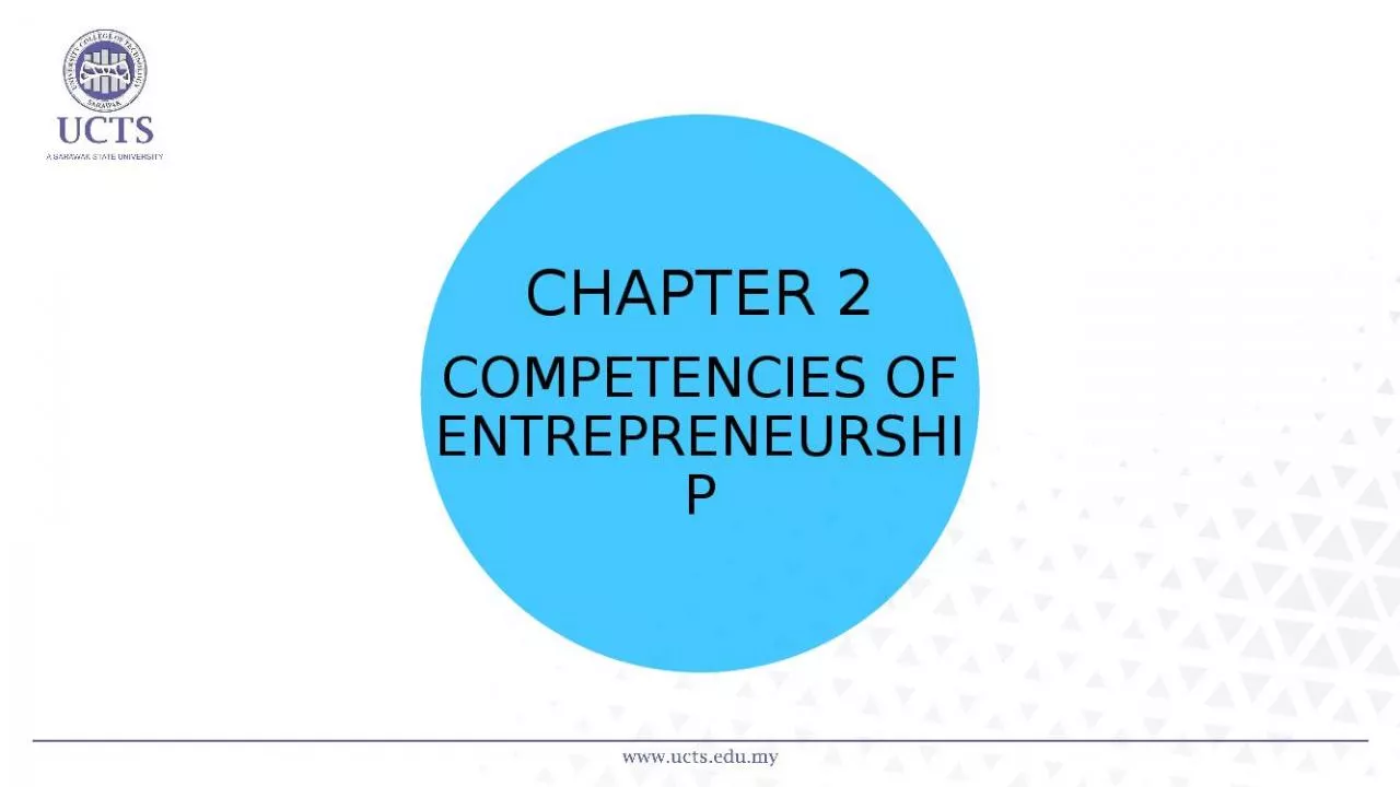 PPT-CHAPTER 2 COMPETENCIES OF ENTREPRENEURSHIP