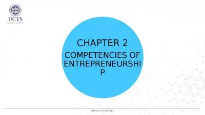 CHAPTER 2 COMPETENCIES OF ENTREPRENEURSHIP