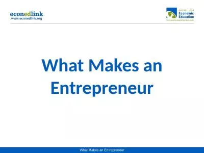 What Makes an Entrepreneur