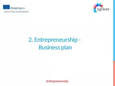 2. Entrepreneurship -  Business plan