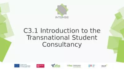 C3.1 Introduction to the Transnational Student Consultancy