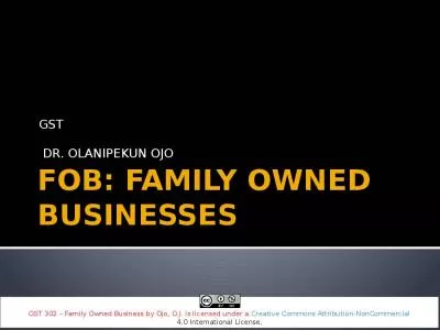 FOB: FAMILY OWNED BUSINESSES