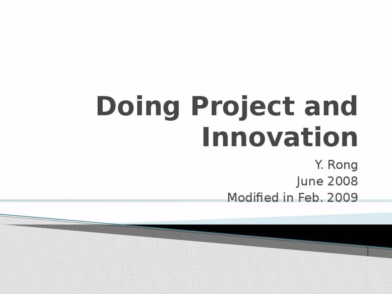 PPT-Doing Project and Innovation