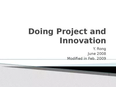 Doing Project and Innovation