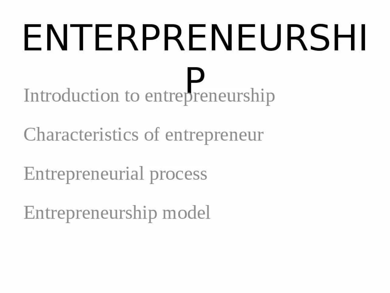 PPT-ENTERPRENEURSHIP