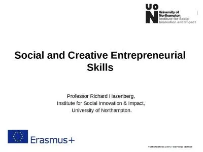 Social and Creative Entrepreneurial Skills