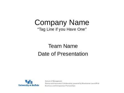 Company Name Tag Line if you Have One