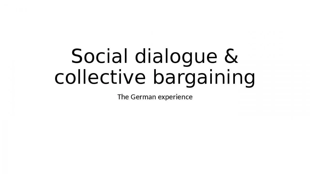 PPT-Social dialogue & collective bargaining