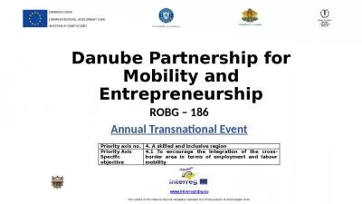 Danube Partnership for Mobility and Entrepreneurship