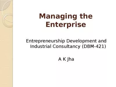 Managing the Enterprise