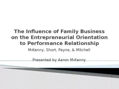 The Influence of Family Business on the Entrepreneurial Orientation to Performance Relationship