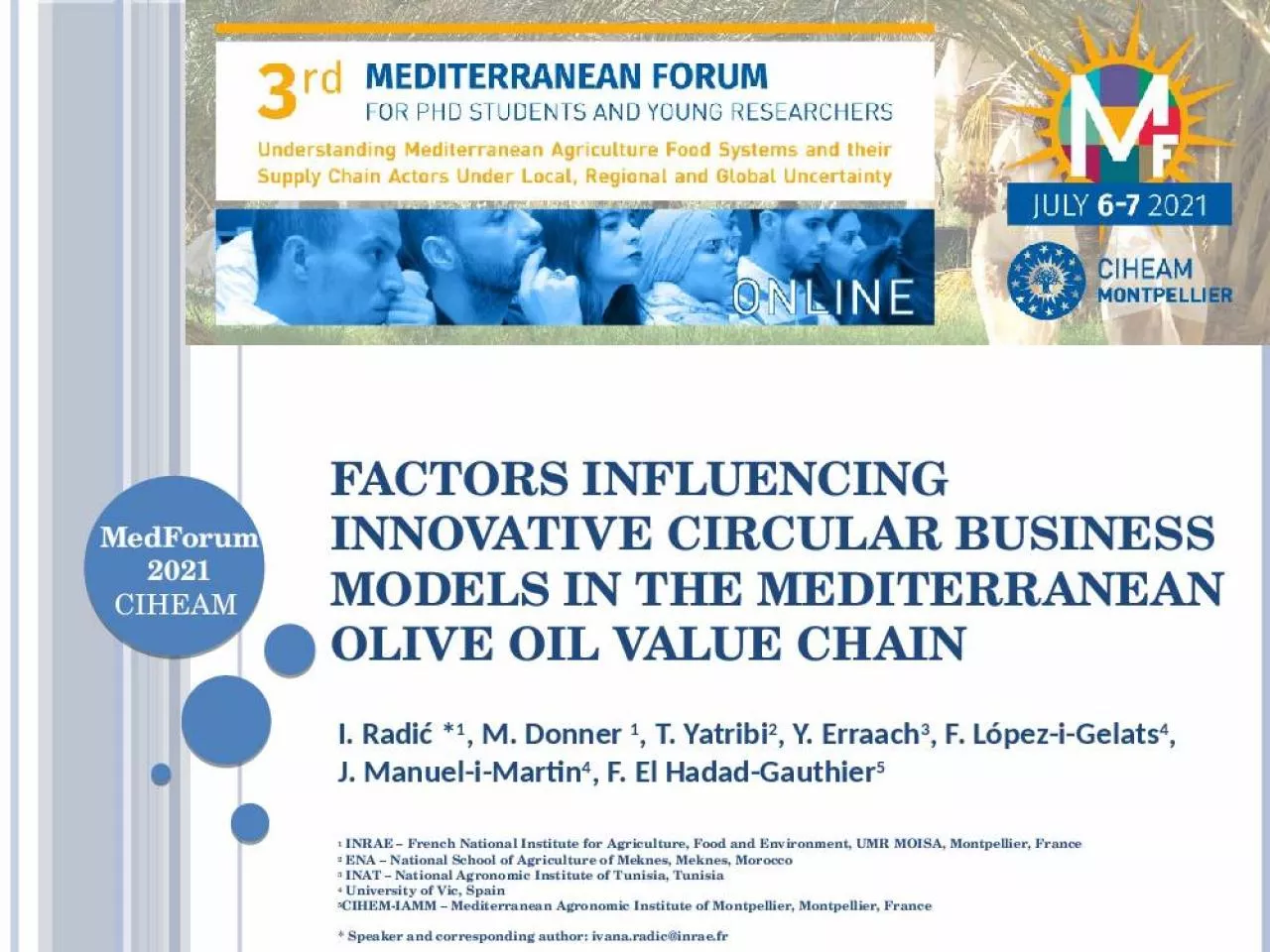 PPT-Factors influencing innovative circular business models in the Mediterranean olive oil