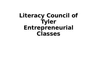 Literacy Council of Tyler Entrepreneurial Classes