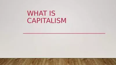 What is Capitalism