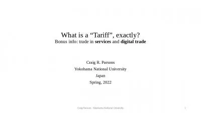 What is a  Tariff , exactly? Bonus info: trade in services and digital trade