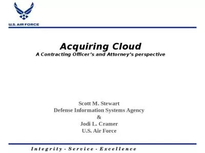 Acquiring Cloud A Contracting Officer s and Attorney s perspective