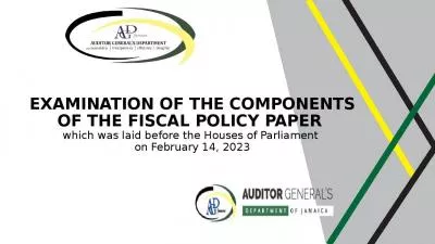 Examination of the Components of the Fiscal Policy Paper  which was laid before the Houses