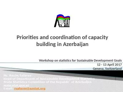 Priorities and coordination of capacity building in Azerbaijan