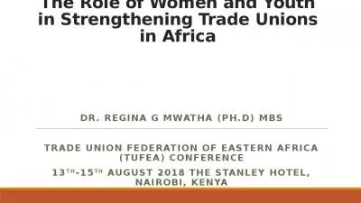 The Role of Women and Youth in Strengthening Trade Unions in Africa