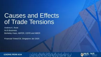 Causes and Effects of Trade Tensions